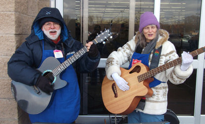 Playing for the Salvation Army in front of WalMart Nov 23rd 2012