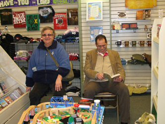 Some of our audience (Lynn and Julio) at Lemstone Books Dec 19th 2009