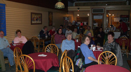 The audience at the Upper Room Coffeehouse in Sheboygan W