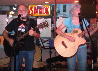 Cece and Me at the Overflowing Cup Coffeehouse June 23rd 2012 in Beloit WI