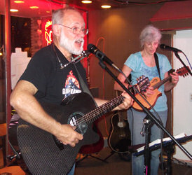 Cece and Me at the Overflowing Cup Coffeehouse June 23rd 2012 in Beloit WI