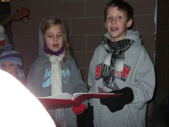 Hannah, Kayleen, and Nathaniel at the Elgin Walmart. 